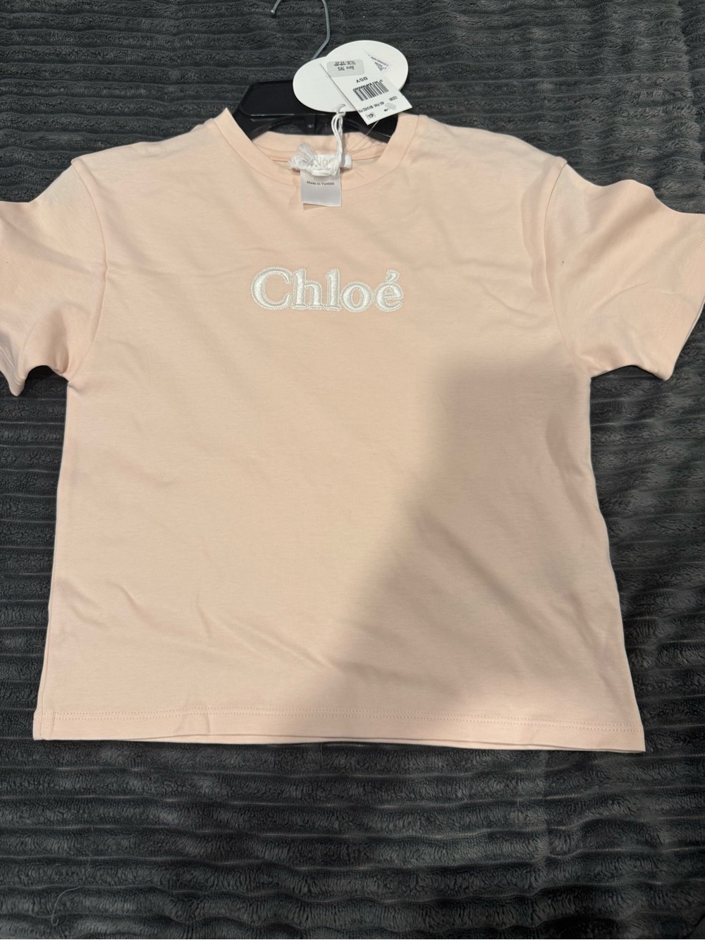 Chloe Kids' Short Sleeve Tee in Pale Pink